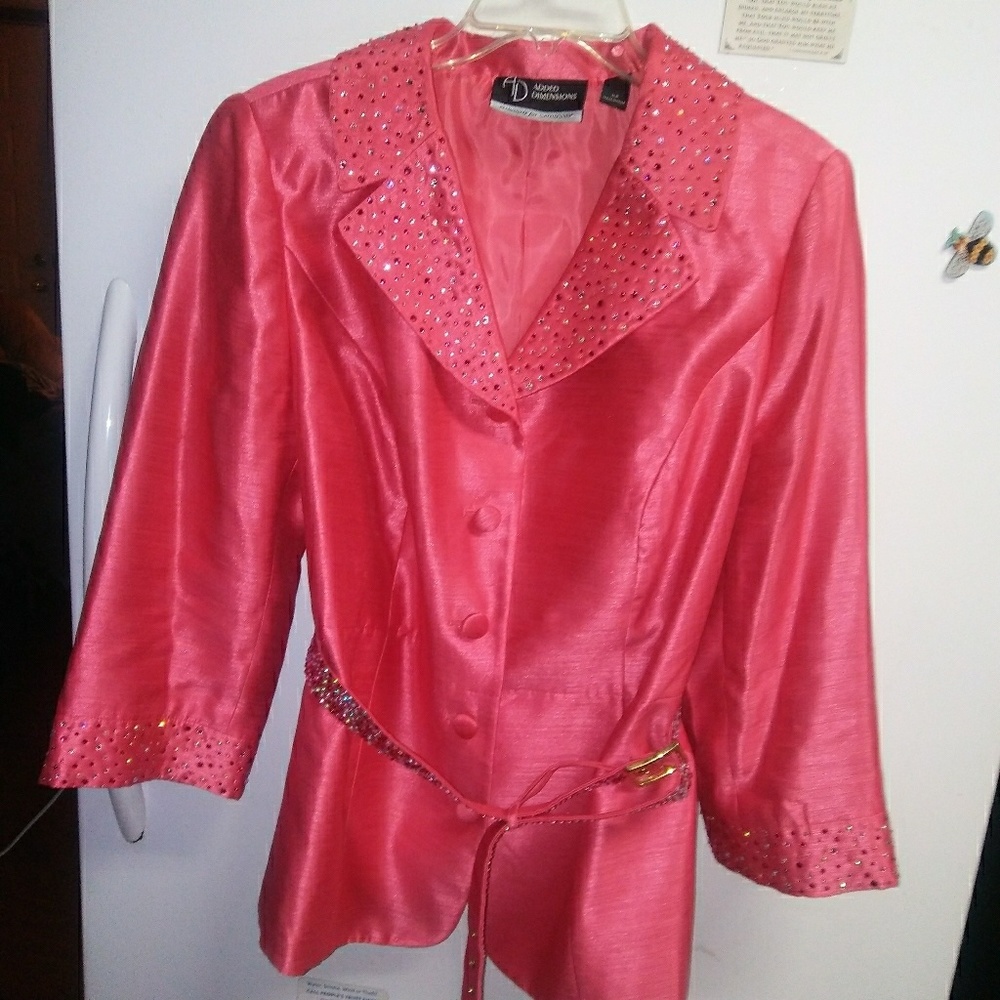 Coral Suit Coat by Added Dimensions.